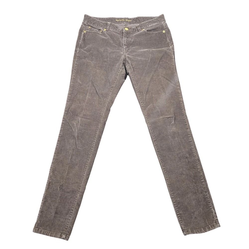 Michael Kors Brown Corduroy Ladies Straight Cut Pants Size 8
